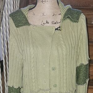 Long GlennaEclectic handmade upcycled large hooded sweater